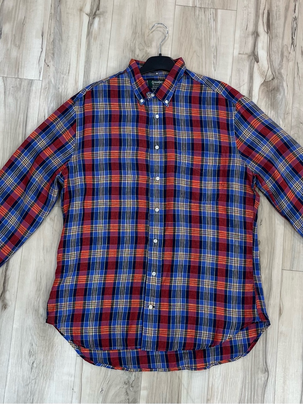 Gitman Brothers Red, Blue & Yellow Plaid Button-Down Shirt